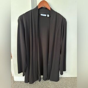 Susan Graver Black Liquid Knit Suit Jacket